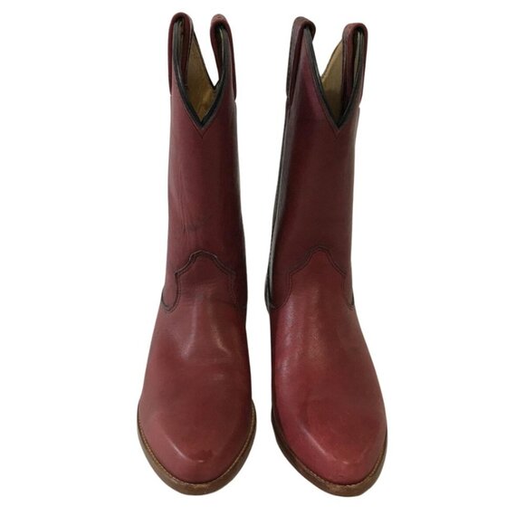 Frye Women's Heeled Boots in Rich Red - Picture 4 of 14